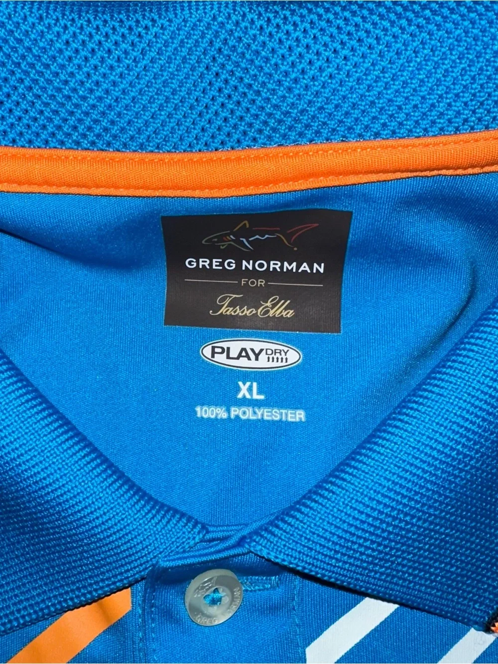 Greg Norman Tasso Elba Play Dry Golf Polo Shirt Blue Striped Mens XL - Picture 4 of 6
